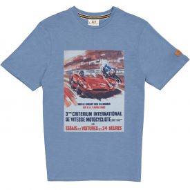 T-shirt 24H DU MANS Affiche 1963 Bleu pour homme
