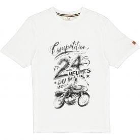 T-shirt 24H DU MANS Légende Checker Biker Blanc pour homme