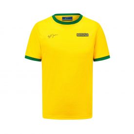 T-shirt AYRTON SENNA sports jaune pour homme