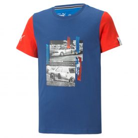 T-shirt BMW MOTORSPORT Puma Car Graphic bleu pour enfant