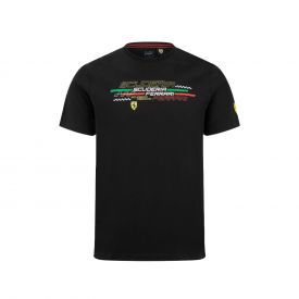 T-shirt FERRARI F1 Graphique noir pour homme