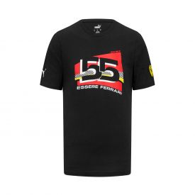 FERRARI F1 Puma Carlos Sainz Driver Men's T-shirt - black