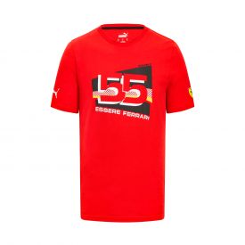 T-shirt FERRARI F1 Puma Driver Carlos Sainz Rouge pour homme