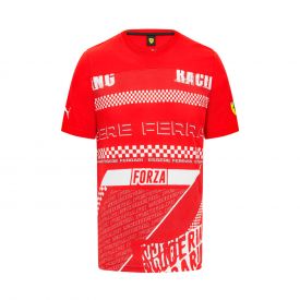 T-shirt FERRARI Puma Graphique Rouge pour homme