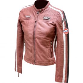 GULF Classic women's leather jacket - cognac
