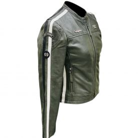 GULF Classic women's leather jacket - green