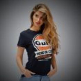 GULF Oil Racing women's t-shirt - dark blue