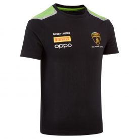 T shirt LAMBORGHINI team 2021 noir pour enfant