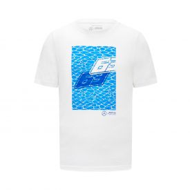 T-shirt MERCEDES AMG George Russell GP de Miami Blanc pour homme