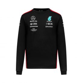 T-shirt Manches Longues MERCEDES AMG Team Replica Noir pour homme