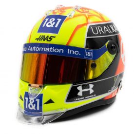 MICK SCHUMACHER 2021 Silverstone Grand Prix Miniature Helmet 1/2 - yellow
