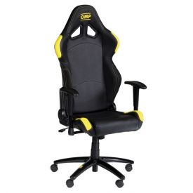 OMP MY2016 black and yellow racing style office chair