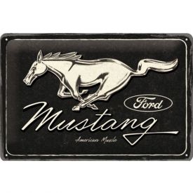 Plaque décoration RETRO BRANDS Ford Mustang - EN 