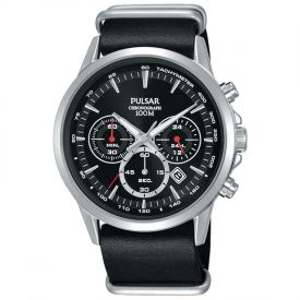 PULSAR Sport PT3A15X1 watch - black leather