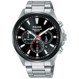 PULSAR Sport PT3A45 Chrono steel watch - black
