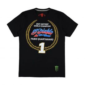 T-shirt QUARTARARO Champion du Monde Moto GP Noir pour homme
