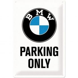 Plaque décoration RETRO BRANDS BMW Parking only