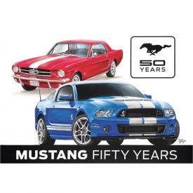 Plaque décoration RETRO BRANDS Ford Mustang 50 Ans