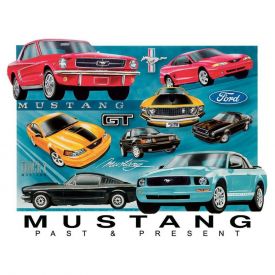 RETRO BRANDS Ford Mustang Past and Present decoration plate