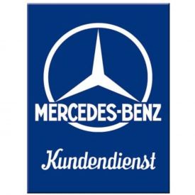 Plaque décoration RETRO BRANDS Mercedes Bleue