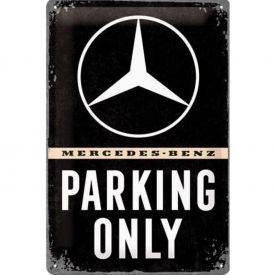 Plaque décoration RETRO BRANDS Mercedes Parking only