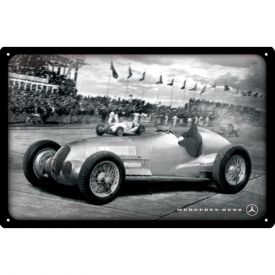 Plaque décoration RETRO BRANDS Mercedes voiture de course vintage
