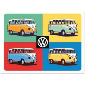 Plaque décoration RETRO BRANDS Volkswagen Combi Multicolore