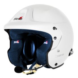 STILO Trophy DES Plus open face FIA white helmet, SNELL SA2015