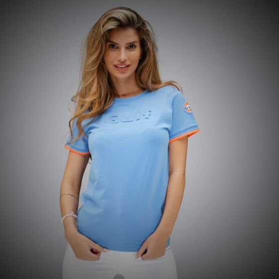 Gulf T-shirt 3D effect Gulf blue - women