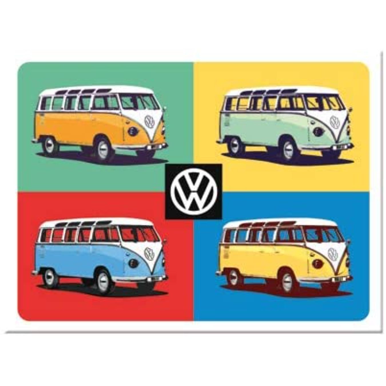 Logo FIA Plaque décoration RETRO BRANDS Volkswagen Combi Multicolore