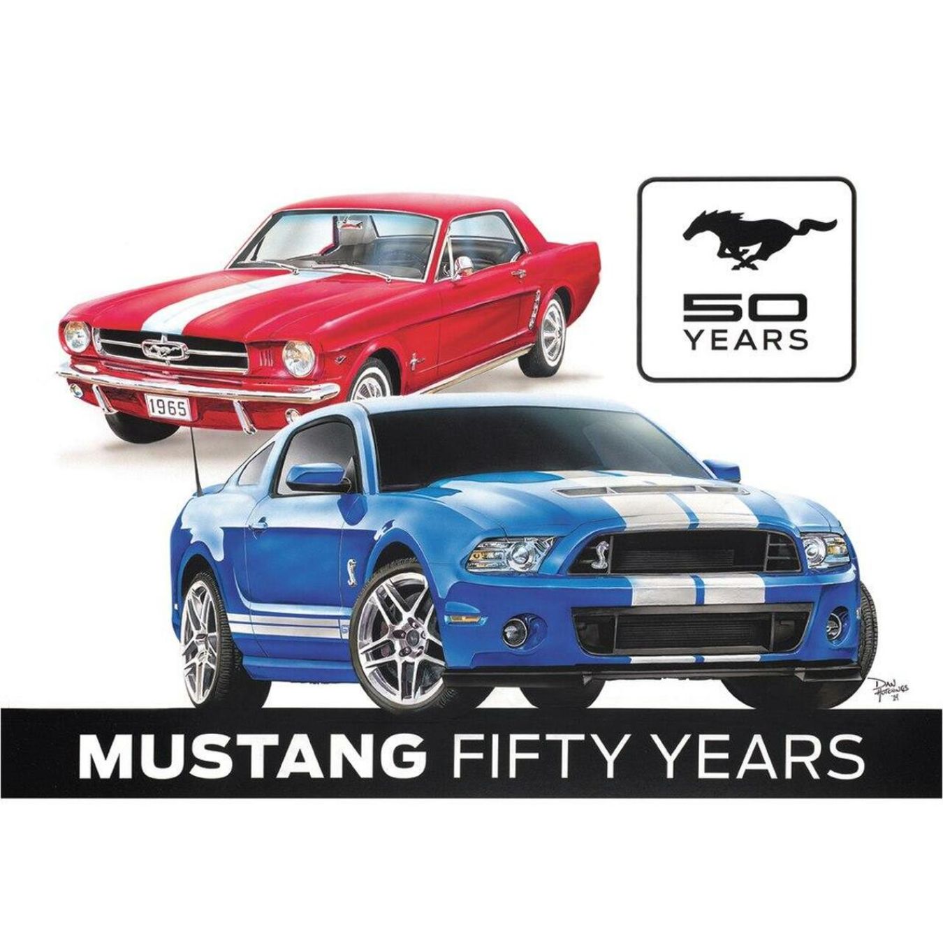 Logo FIA RETRO BRANDS Ford Mustang 50 years decoration plate
