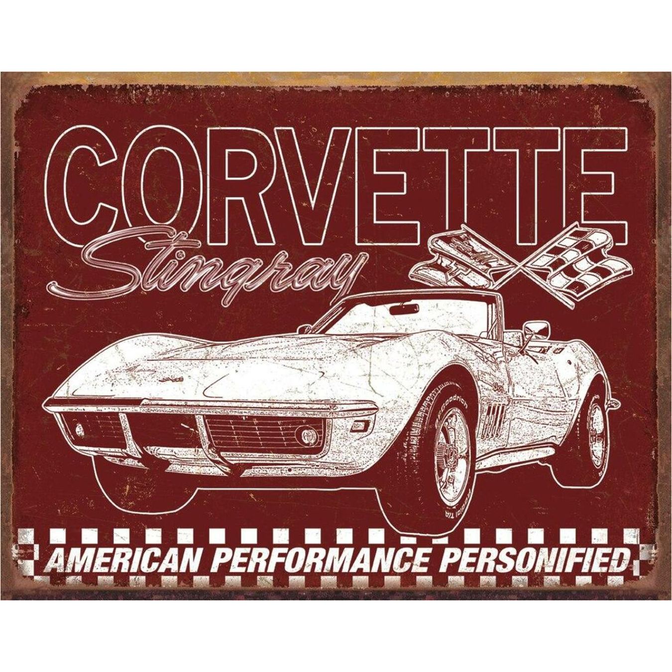 Logo FIA RETRO BRANDS Corvette decoration plate
