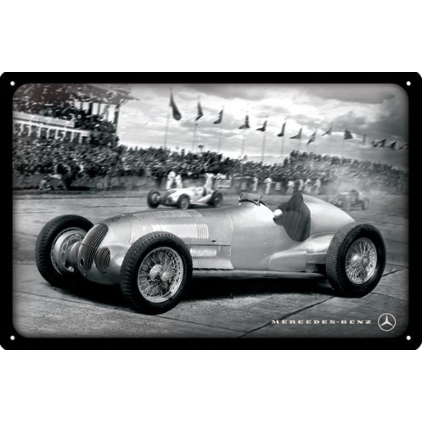 Logo FIA RETRO BRANDS Mercedes vintage racing car Decoration plate