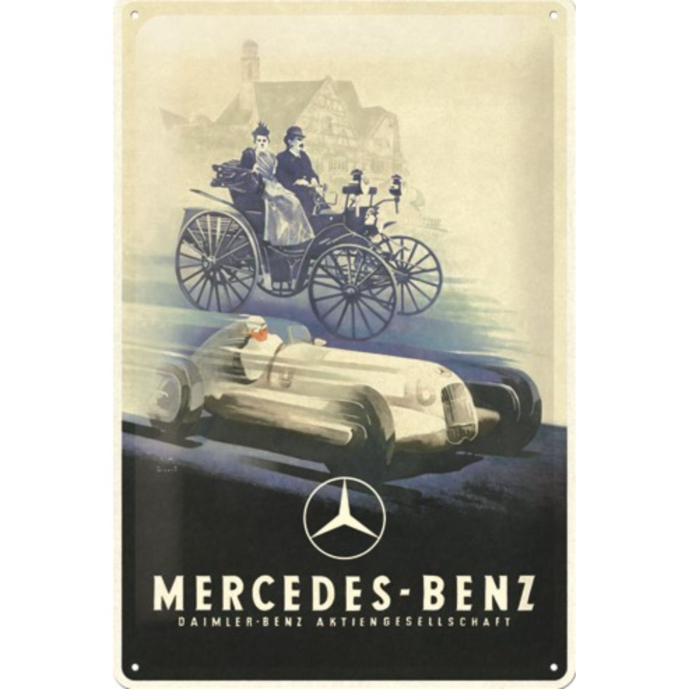 Logo FIA RETRO BRANDS Mercedes vintage car decoration plate 