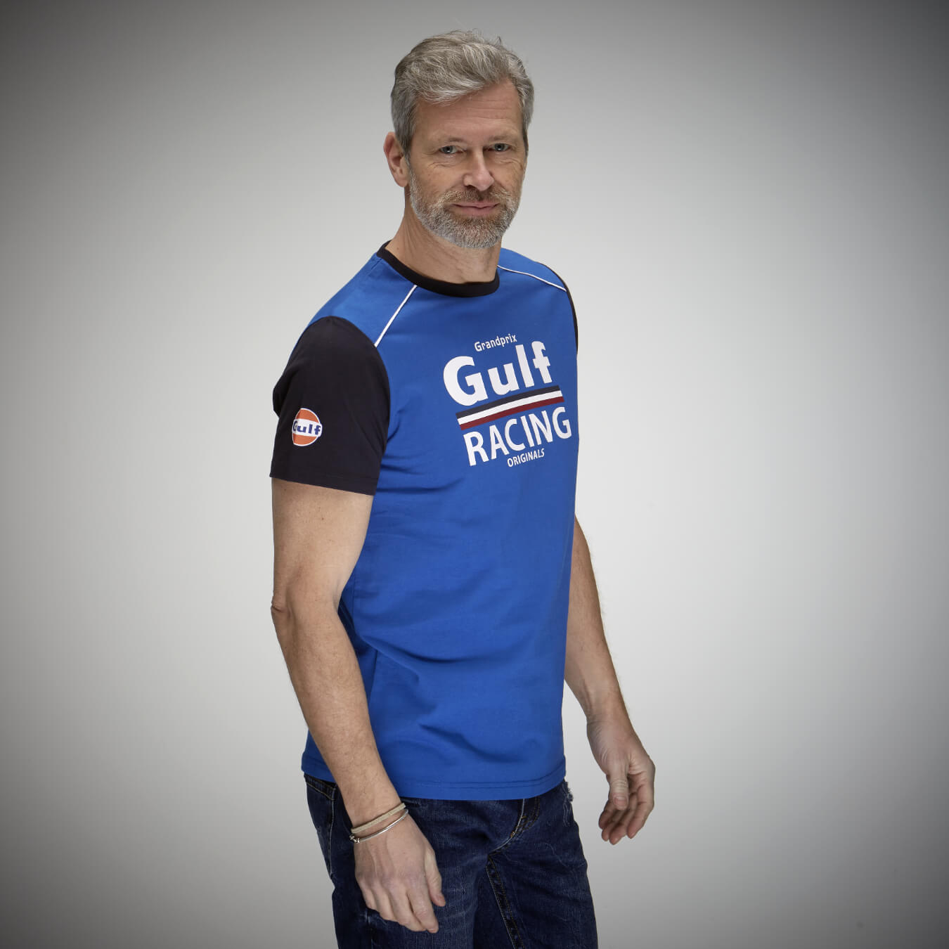 Logo FIA GULF Men's Racing T-Shirt - mid blue