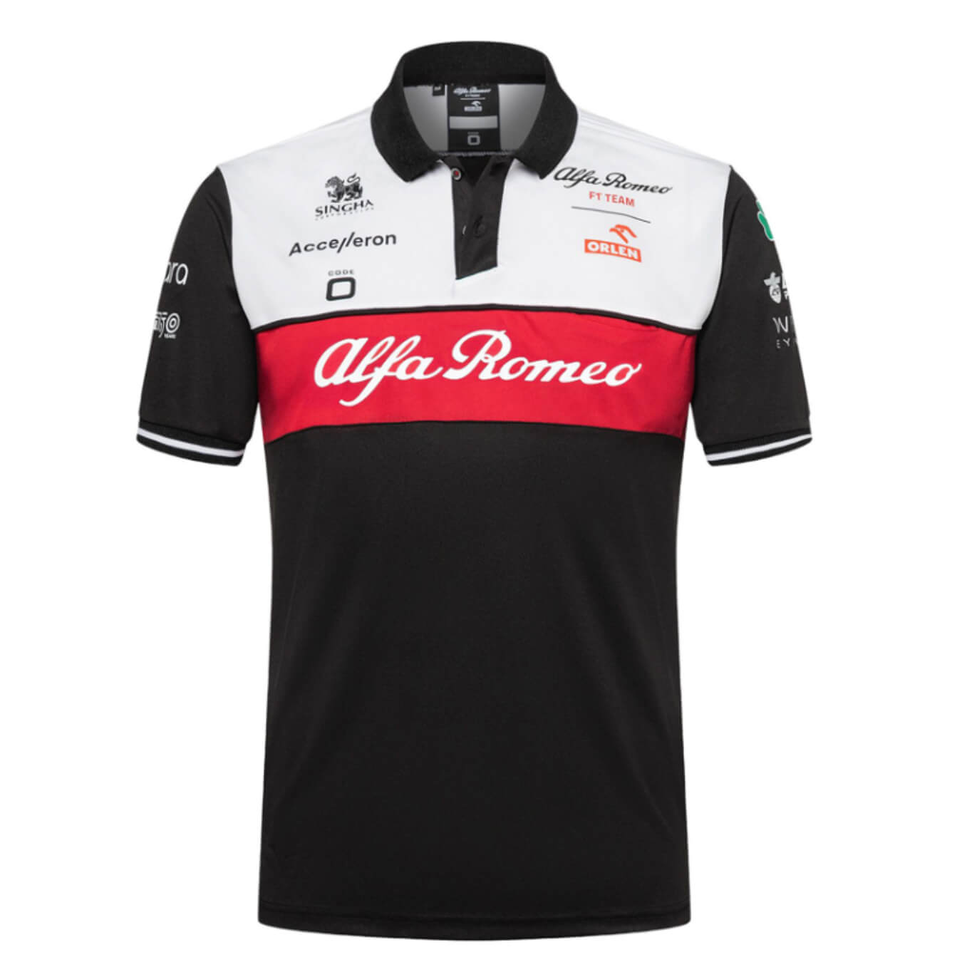 Logo FIA Men's ALFA ROMEO TEAM Polo - Black